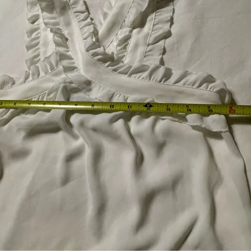 J.crew White‎ Drapey Wrap Chiffon front top